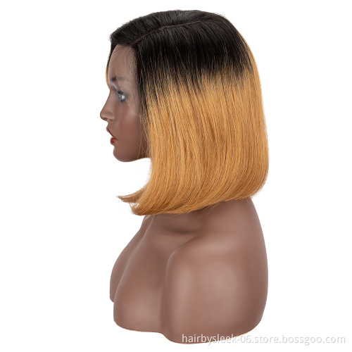 Pixie Cut Bob With side Part Natural Brazilian Remy Straight Hair Lace Part Wig Lace Front Wigs Human Hair Wigs For Black Woman